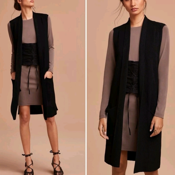 Wilfred Sweaters - Wilfred Dunkirk longline sweater vest black size small #59903